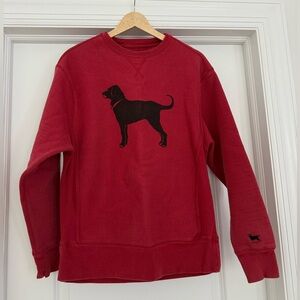 The Black Dog Red Sweatshirt with Black Logo